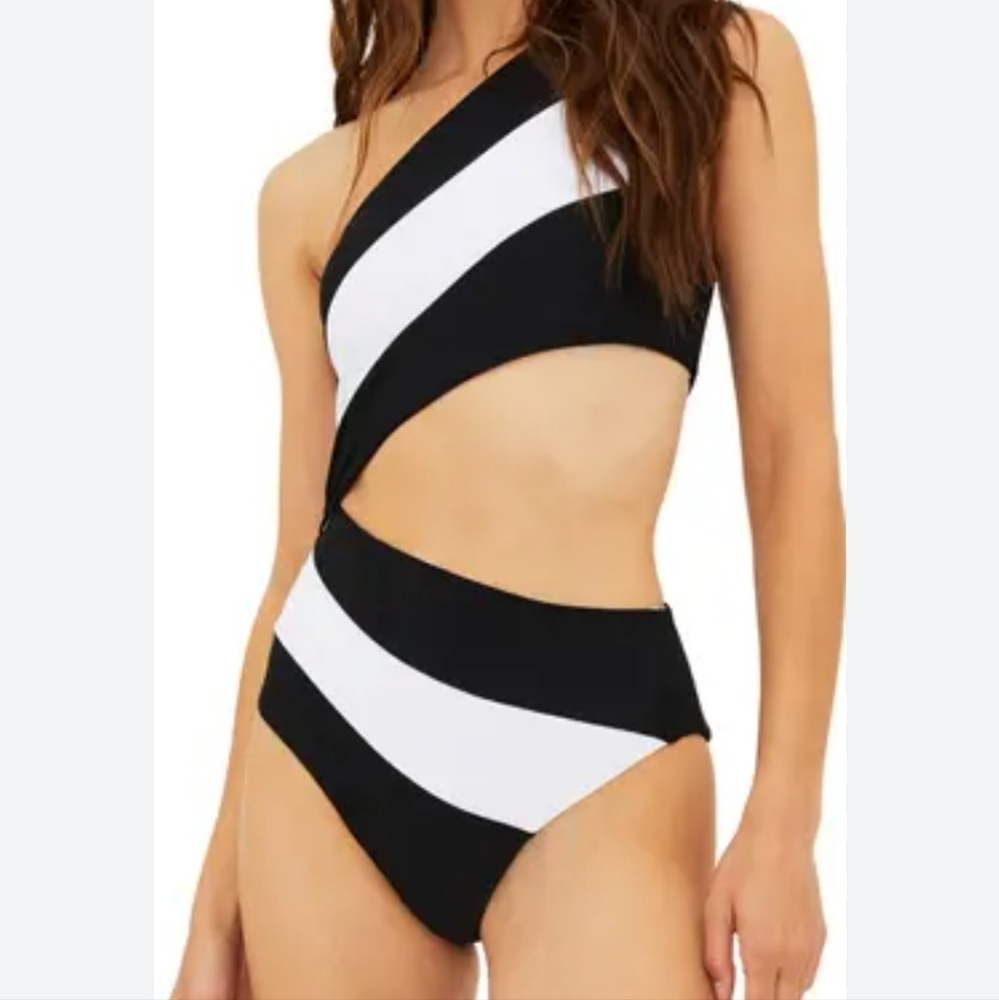 New!Beach Riot Joyce Cutout One Shoulder‎ One Piece Swimsuit